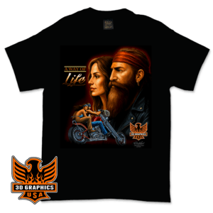 Black T - Shirt with A way of Life design by Steve McDonald